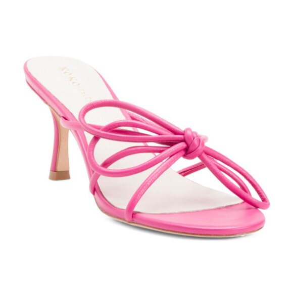 KOKO + PALENKI Leather Barely Heeled Sandals - Picture 1 of 3